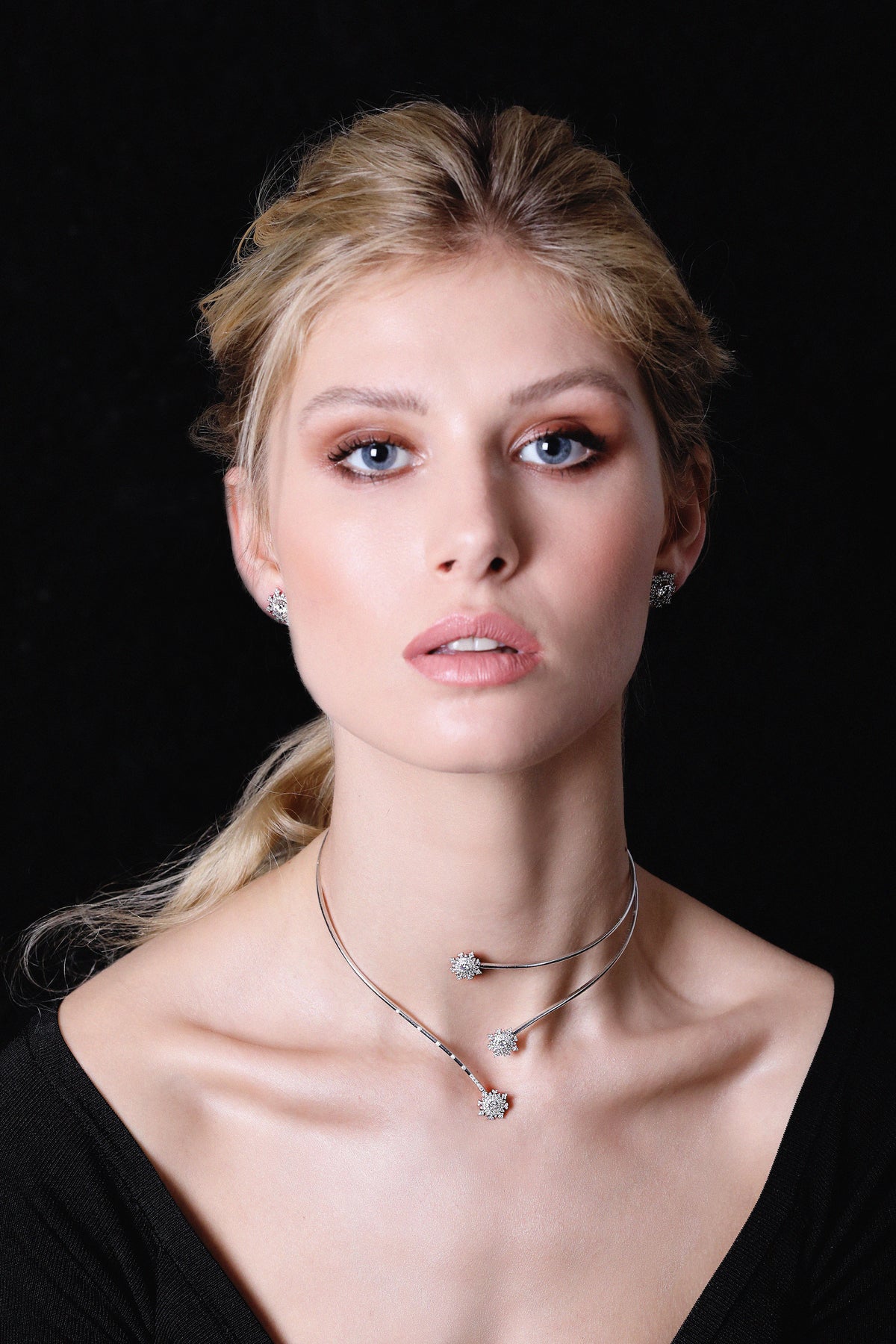 Petite Tsarina White Double Choker