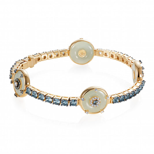 Celeste Aquamarine & Jade Bracelet