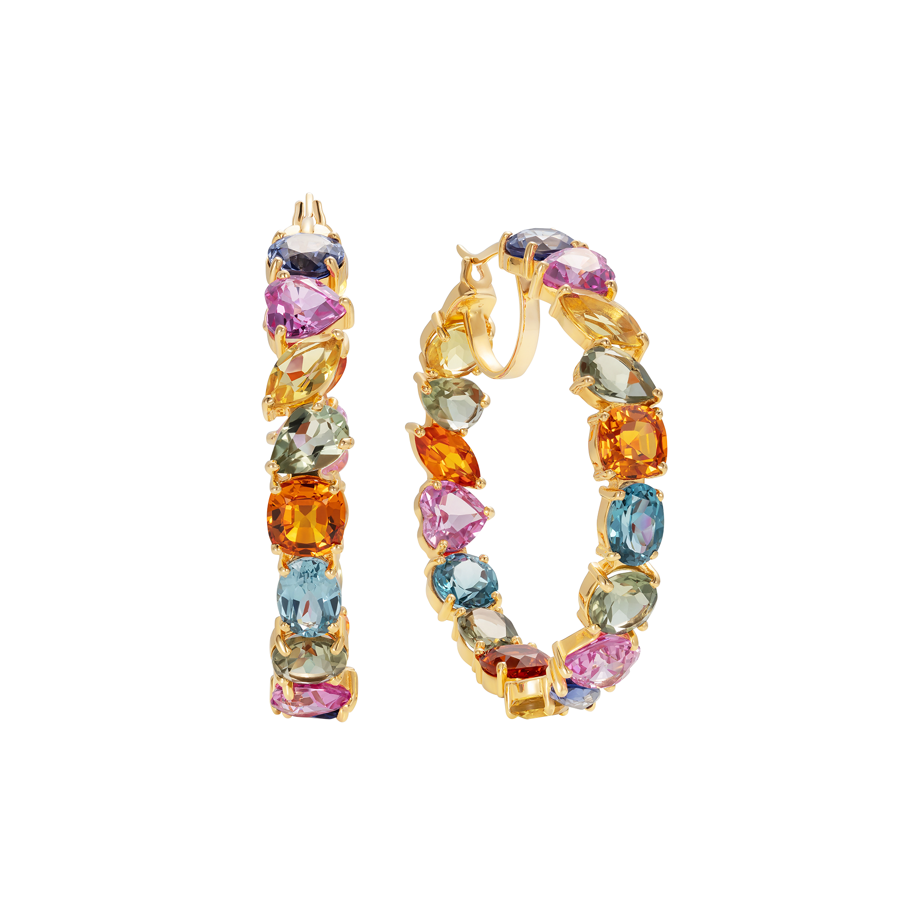 Large gemstone earrings on sale