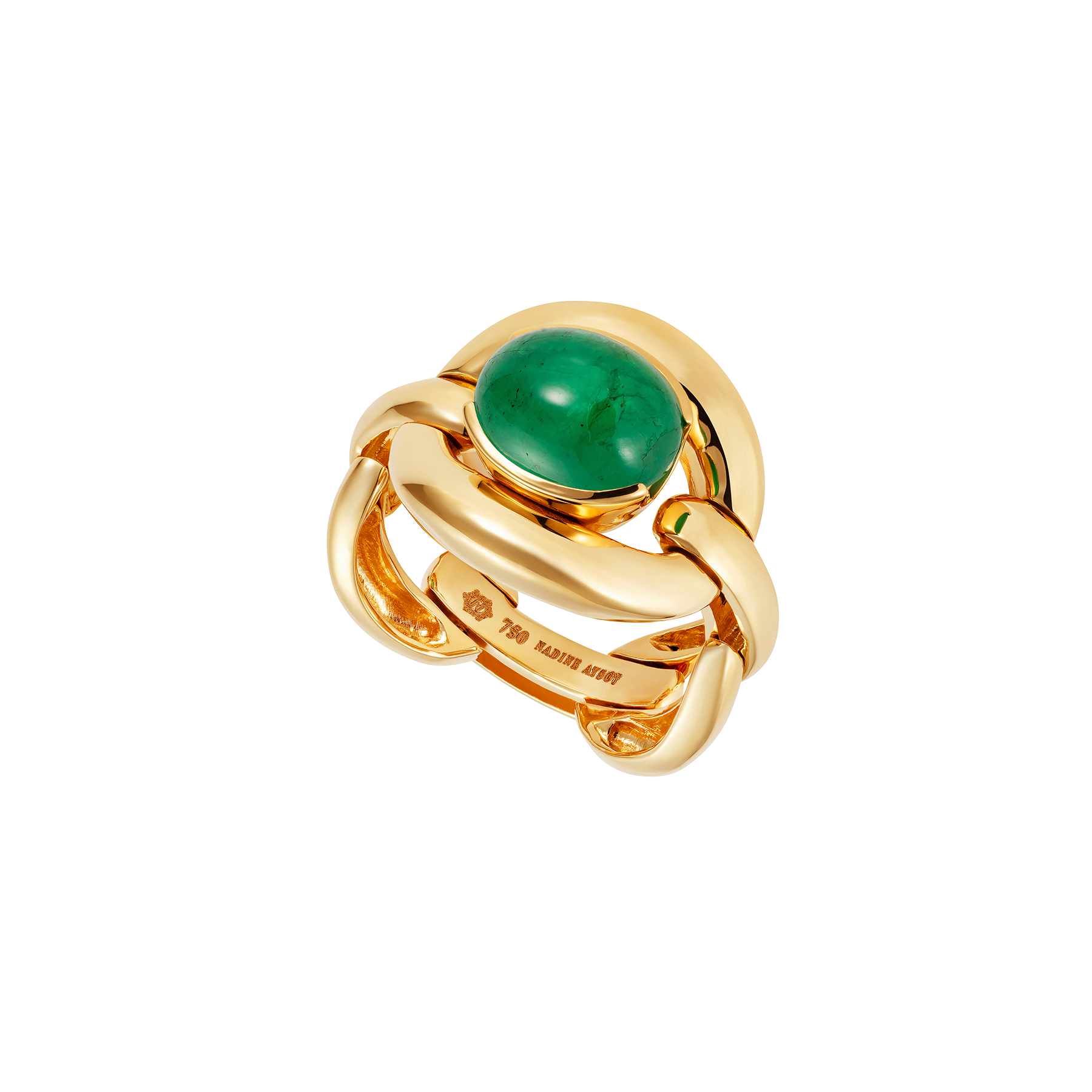 Cabochon on sale emerald ring