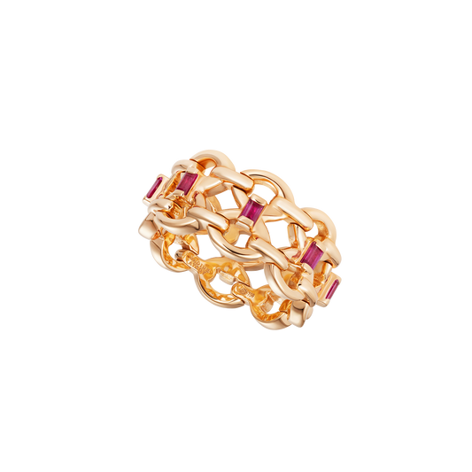 Catena Double Ruby Baguette Ring