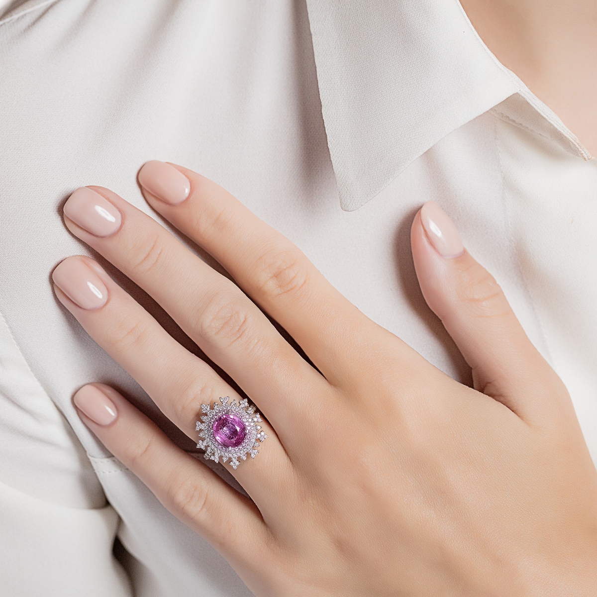 Tsarina Berry Flake Ring