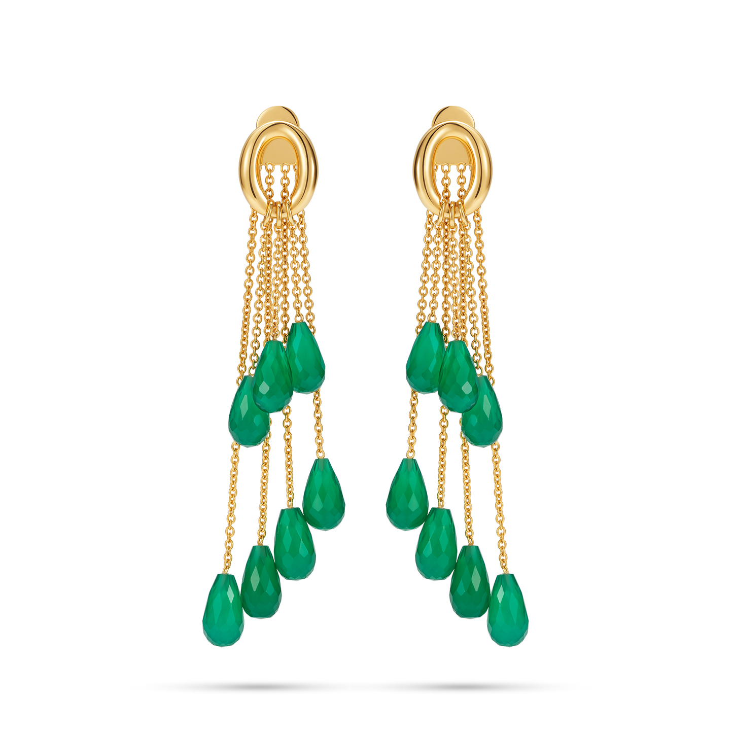 Catena Briolette Emerald Earrings