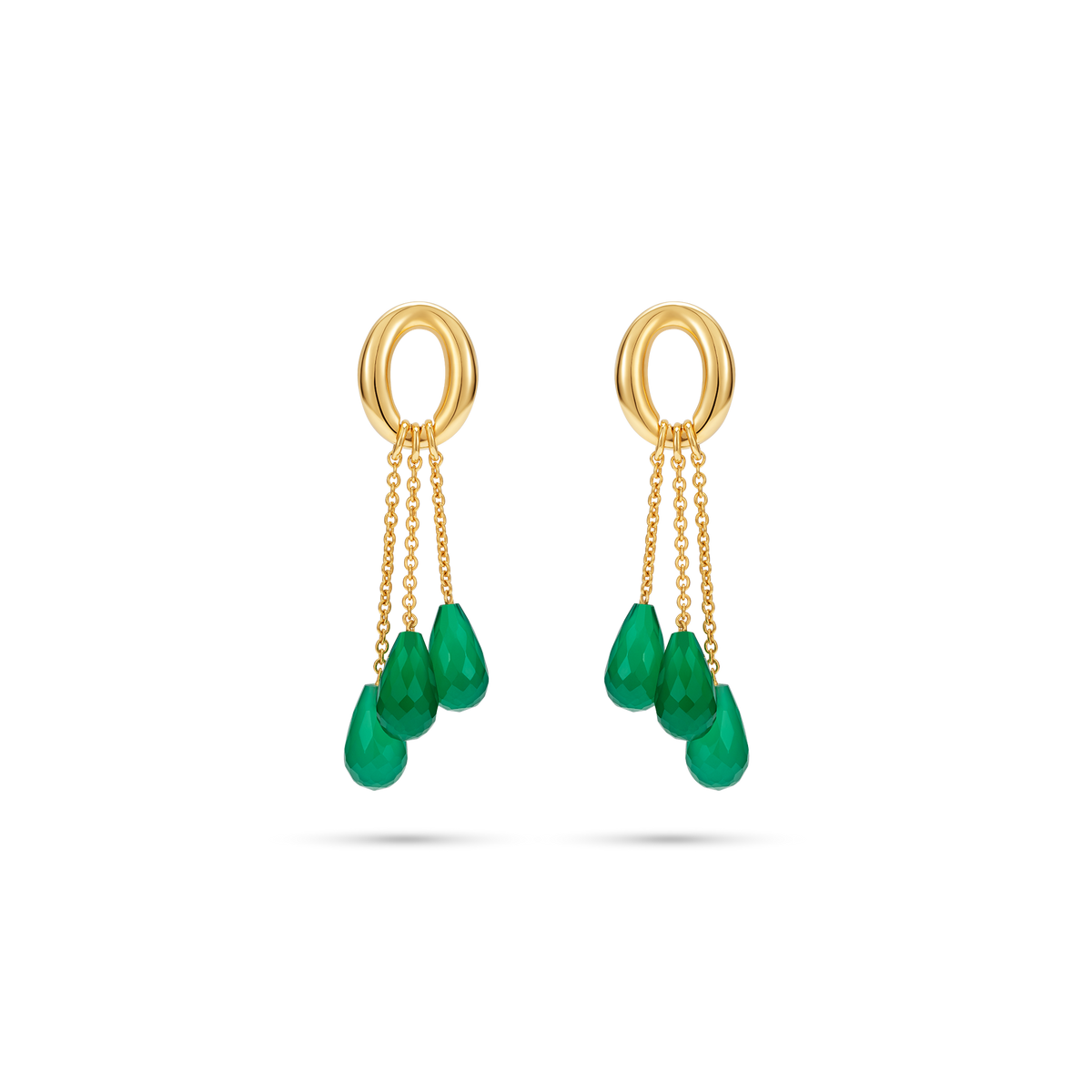Catena Briolette Emerald Earrings