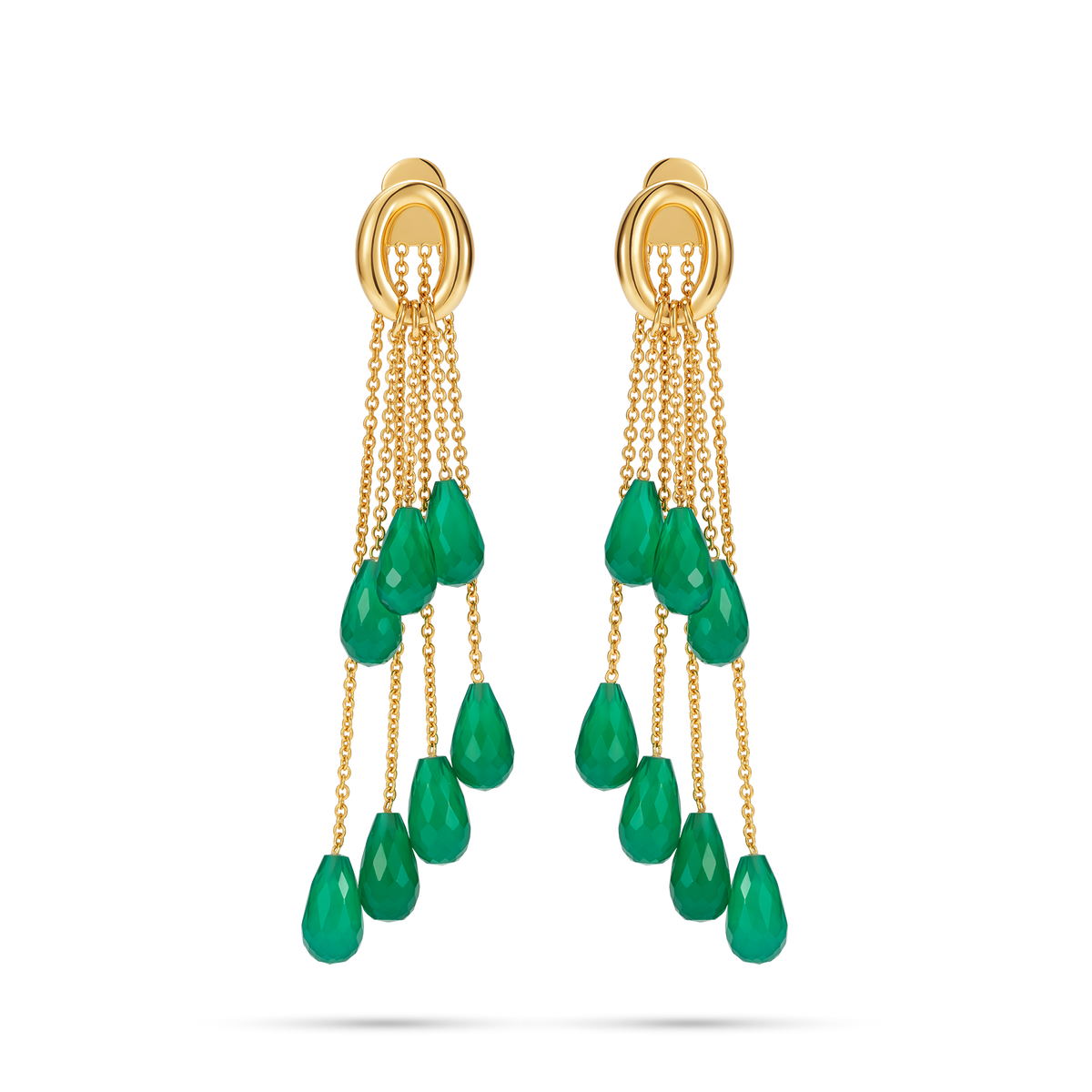 Catena Briolette Emerald Earrings