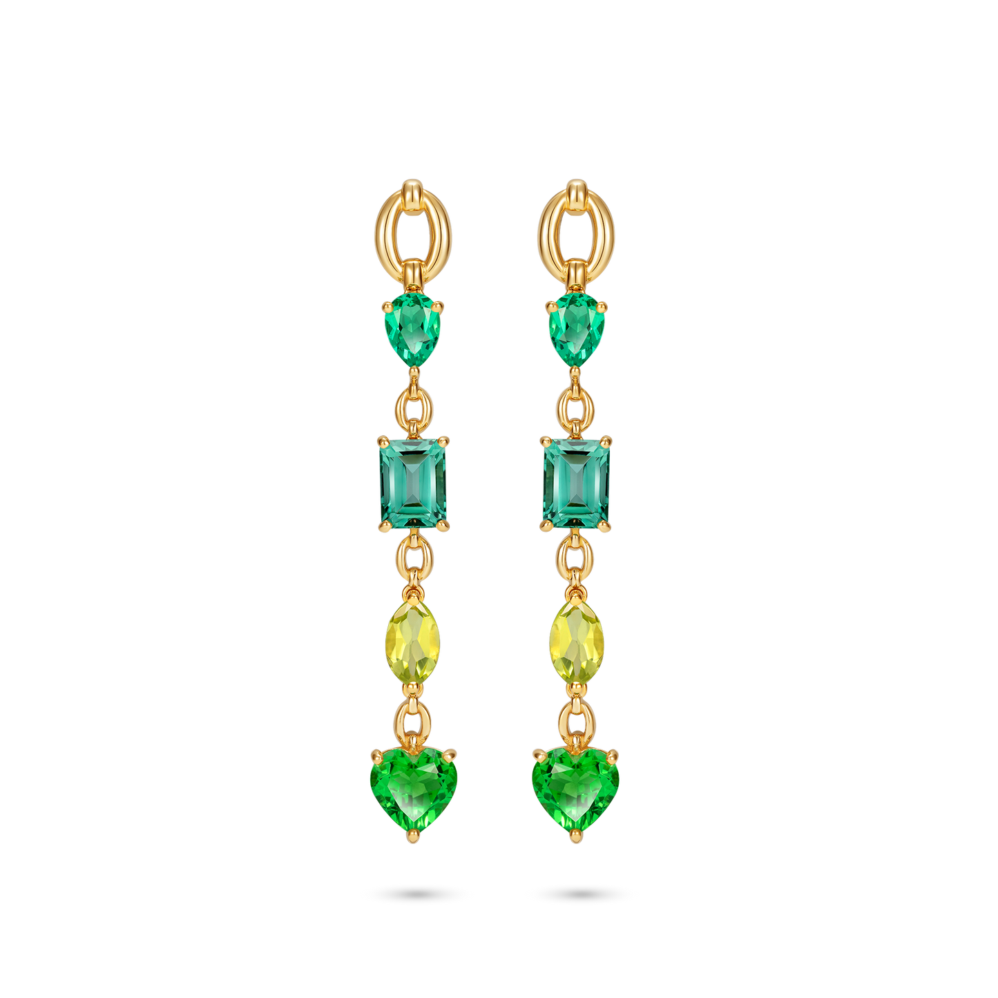 Catena Multi Stone Green Earrings
