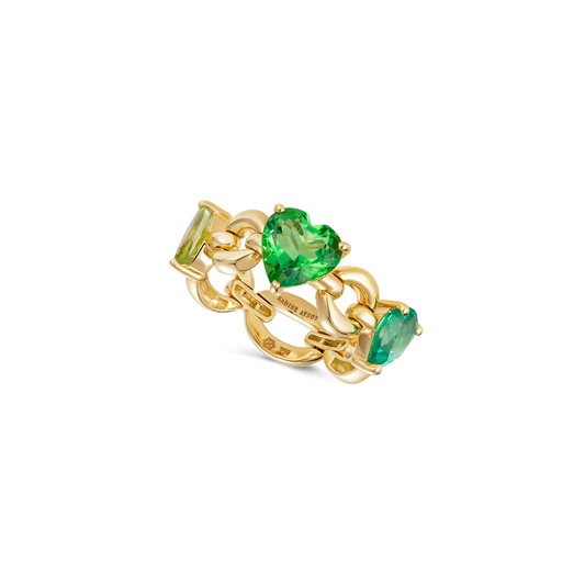 Catena Petite Multi Stone Green Ring