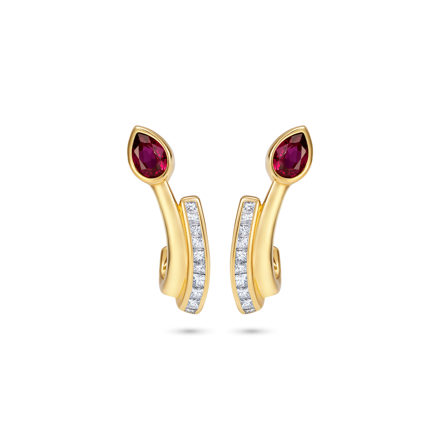 Le Cercle Ruby Serpent  Ear climbers
