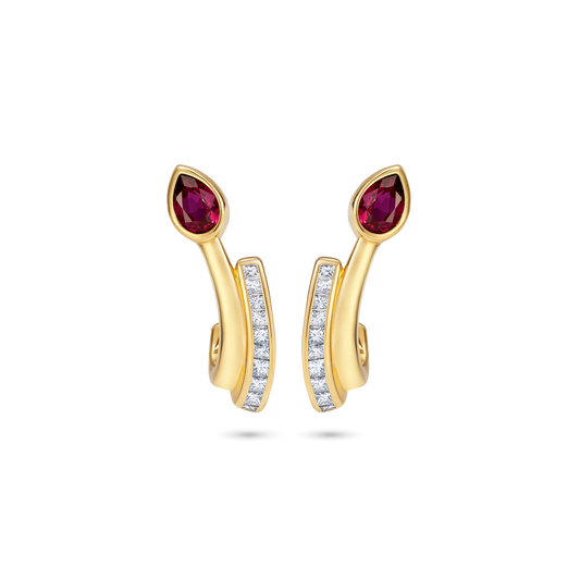 Le Cercle Ruby Serpent  Ear climbers