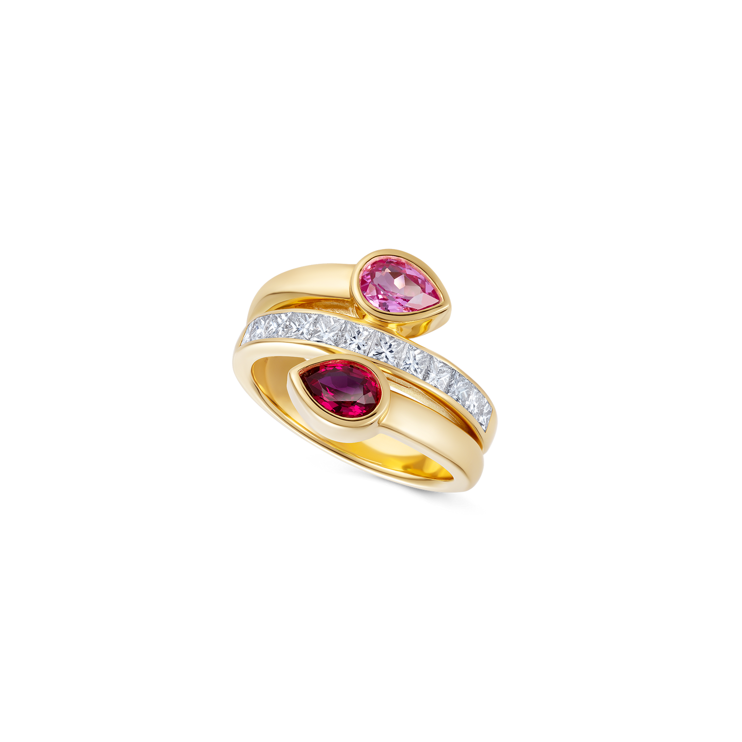Le Cercle Serpent Ruby Double Ring